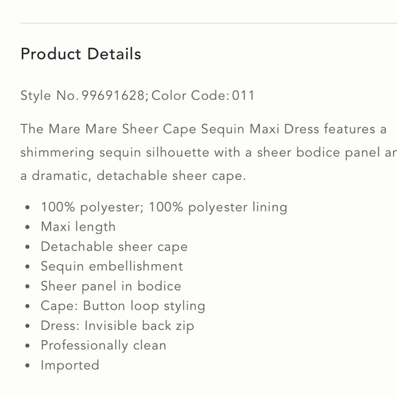 Anthropologie Mare Mare Sheer Cape Sequin Maxi Dress - Picture 6 of 16